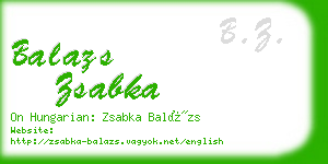 balazs zsabka business card